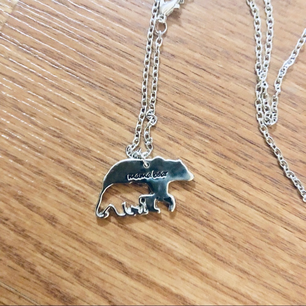 MAMA BEAR STAMPED NECKLACE 🐻